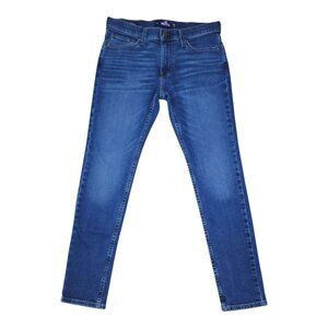Hollister Mens Skinny Epic Flex Jeans W29 L30 Blue Denim Stretch